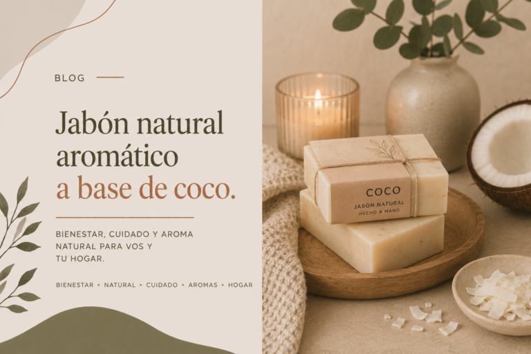 Jabón natural aromático a base de coco: bienestar y cuidado