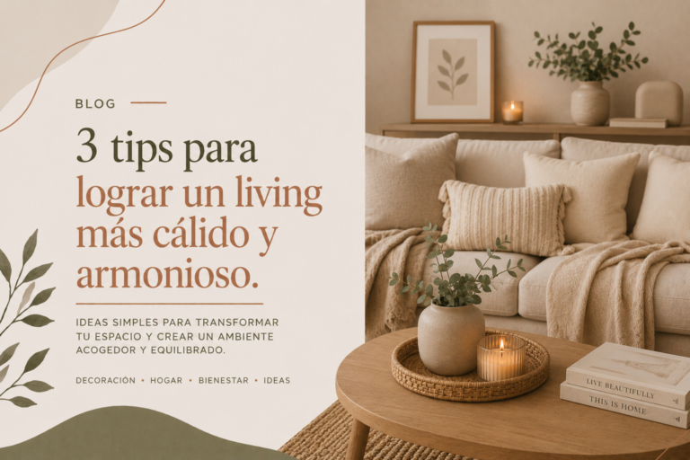 3 tips para lograr un living más cálido y armonioso