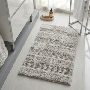 Alfombra de baño combinada gris claro campomayo