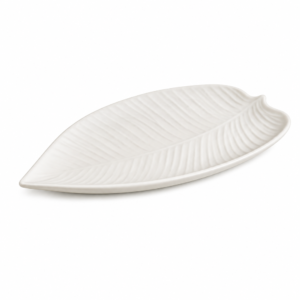 Bandeja Hoja Porcelana blanca