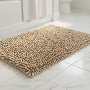 Alfombra Shaggy Beige Eco Secado Rápido