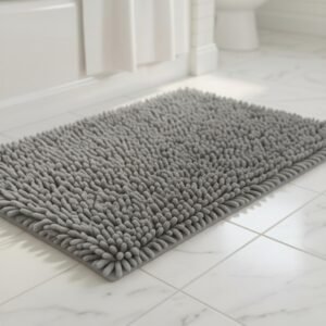 Alfombra Shaggy Gris Eco Secado Rápido