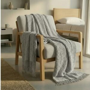 Manta Lisa rustica gris 2 1/2